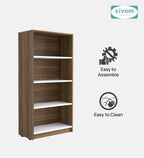 Sivom SIVOM Helix Multipurpose Storage Rack/Study/Home/Office Engineered Wood Open Book Shelf for Modern Homes | Elegant Design & Premium Finish