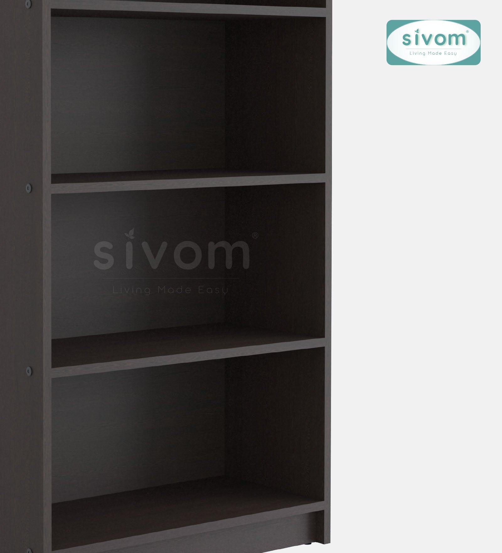 Sivom SIVOM Helix Multipurpose Storage Rack/Study/Home/Office Engineered Wood Open Book Shelf for Modern Homes | Elegant Design & Premium Finish