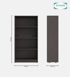 Sivom SIVOM Helix Multipurpose Storage Rack/Study/Home/Office Engineered Wood Open Book Shelf for Modern Homes | Elegant Design & Premium Finish