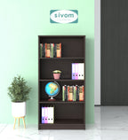 Sivom SIVOM Helix Multipurpose Storage Rack/Study/Home/Office Engineered Wood Open Book Shelf for Modern Homes | Elegant Design & Premium Finish
