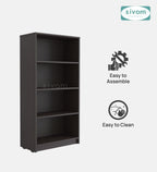 Sivom SIVOM Helix Multipurpose Storage Rack/Study/Home/Office Engineered Wood Open Book Shelf for Modern Homes | Elegant Design & Premium Finish