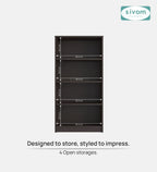 Sivom SIVOM Helix Multipurpose Storage Rack/Study/Home/Office Engineered Wood Open Book Shelf for Modern Homes | Elegant Design & Premium Finish