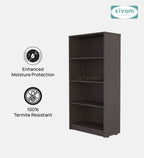 Sivom SIVOM Helix Multipurpose Storage Rack/Study/Home/Office Engineered Wood Open Book Shelf for Modern Homes | Elegant Design & Premium Finish