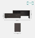 Sivom furniture SIVOM Hemis Multipurpose TV Unit fits upto 43 inch with Storage Engineered Wood TV Entertainment Unit for Modern Homes | Elegant Design & Premium Finish