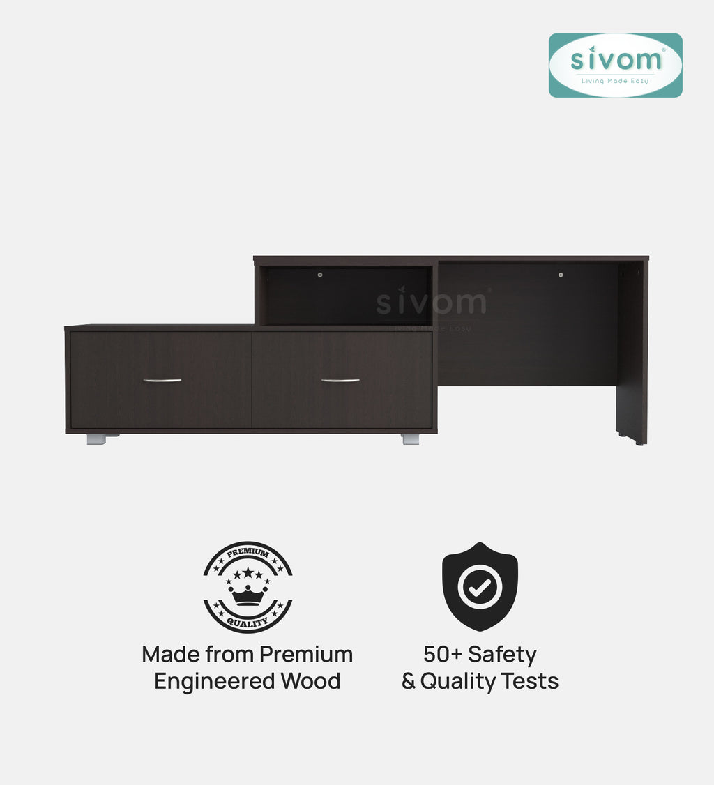 Sivom furniture SIVOM Hemis Multipurpose TV Unit fits upto 43 inch with Storage Engineered Wood TV Entertainment Unit for Modern Homes | Elegant Design & Premium Finish