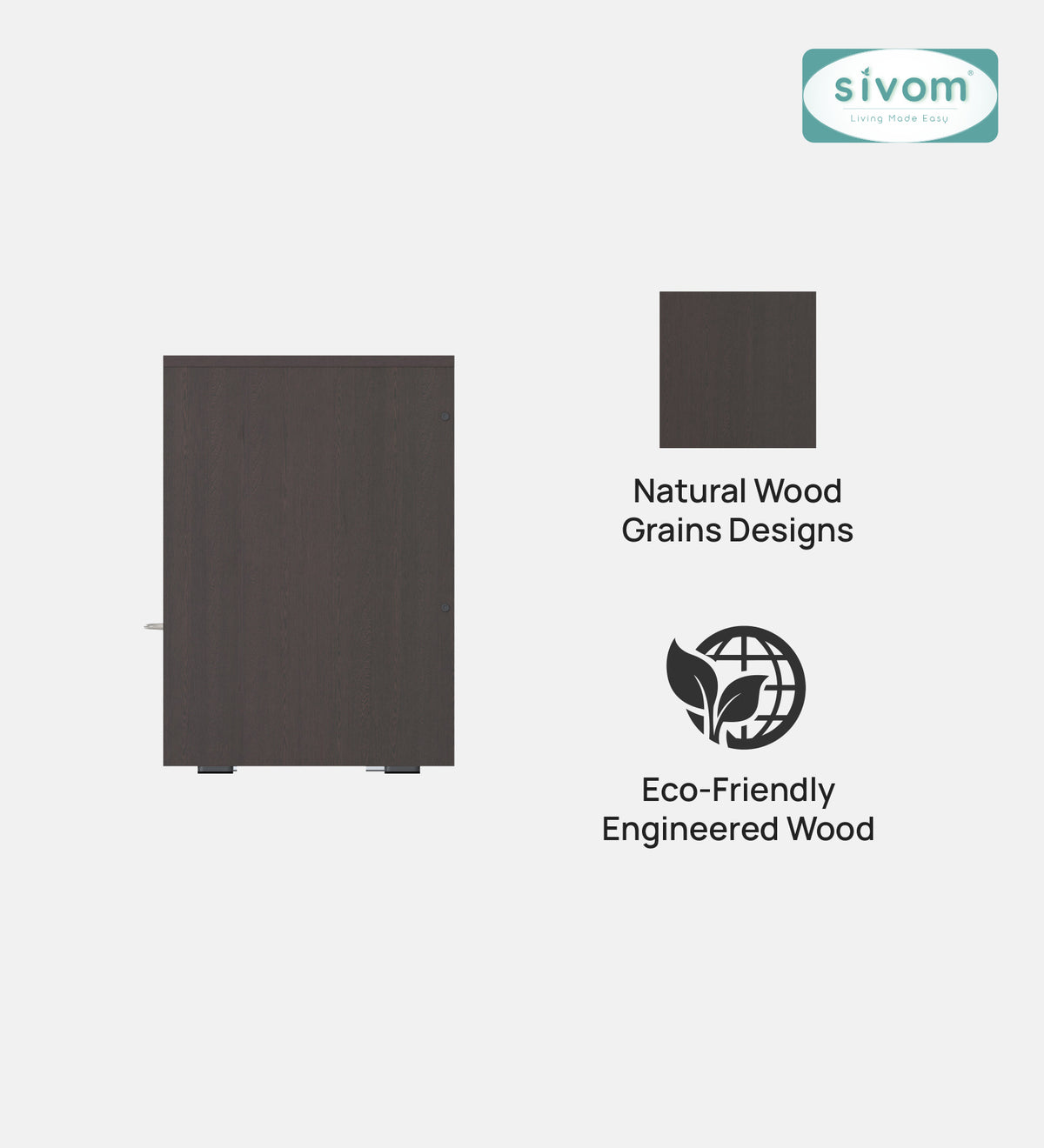 Sivom furniture SIVOM Hemis Multipurpose TV Unit fits upto 43 inch with Storage Engineered Wood TV Entertainment Unit for Modern Homes | Elegant Design & Premium Finish