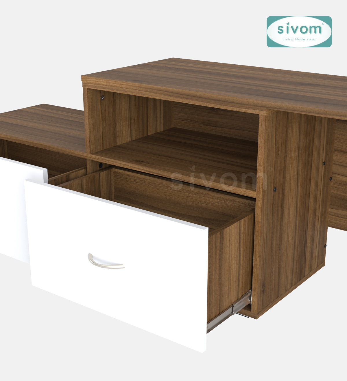 Sivom furniture SIVOM Hemis Multipurpose TV Unit fits upto 43 inch with Storage Engineered Wood TV Entertainment Unit for Modern Homes | Elegant Design & Premium Finish
