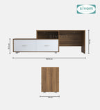 Sivom furniture SIVOM Hemis Multipurpose TV Unit fits upto 43 inch with Storage Engineered Wood TV Entertainment Unit for Modern Homes | Elegant Design & Premium Finish