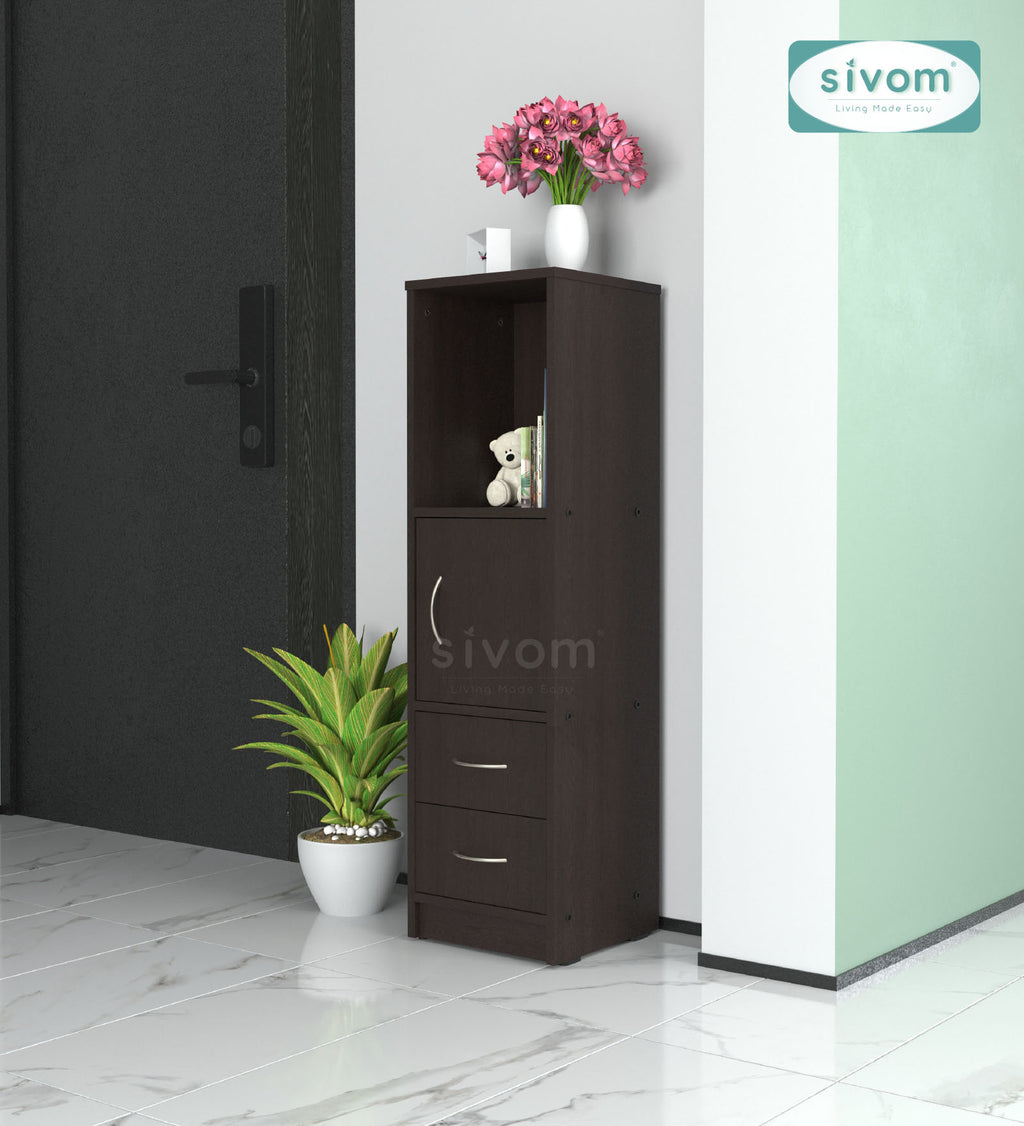 Sivom SIVOM Henry Multipurpose Storage Unit/ Engineered Wood Free Standing Cabinet for Modern Homes | Elegant Design & Premium Finish