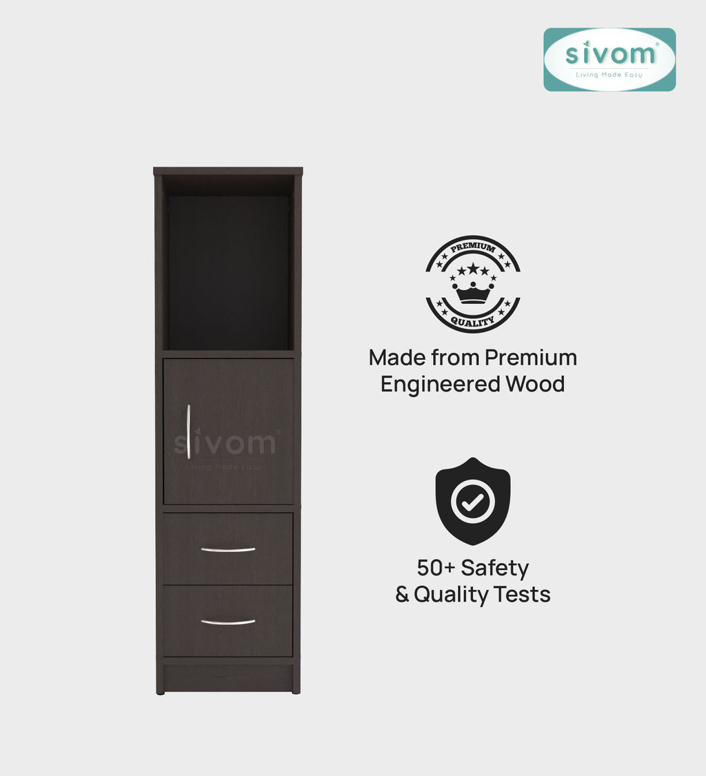 Sivom SIVOM Henry Multipurpose Storage Unit/ Engineered Wood Free Standing Cabinet for Modern Homes | Elegant Design & Premium Finish
