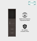 Sivom SIVOM Henry Multipurpose Storage Unit/ Engineered Wood Free Standing Cabinet for Modern Homes | Elegant Design & Premium Finish