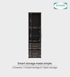 Sivom SIVOM Henry Multipurpose Storage Unit/ Engineered Wood Free Standing Cabinet for Modern Homes | Elegant Design & Premium Finish