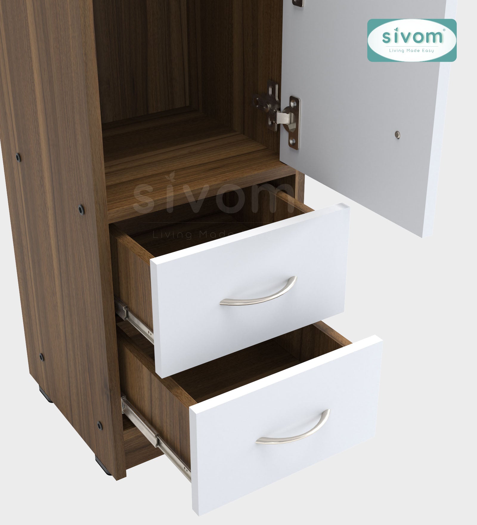 Sivom SIVOM Henry Multipurpose Storage Unit/ Engineered Wood Free Standing Cabinet for Modern Homes | Elegant Design & Premium Finish