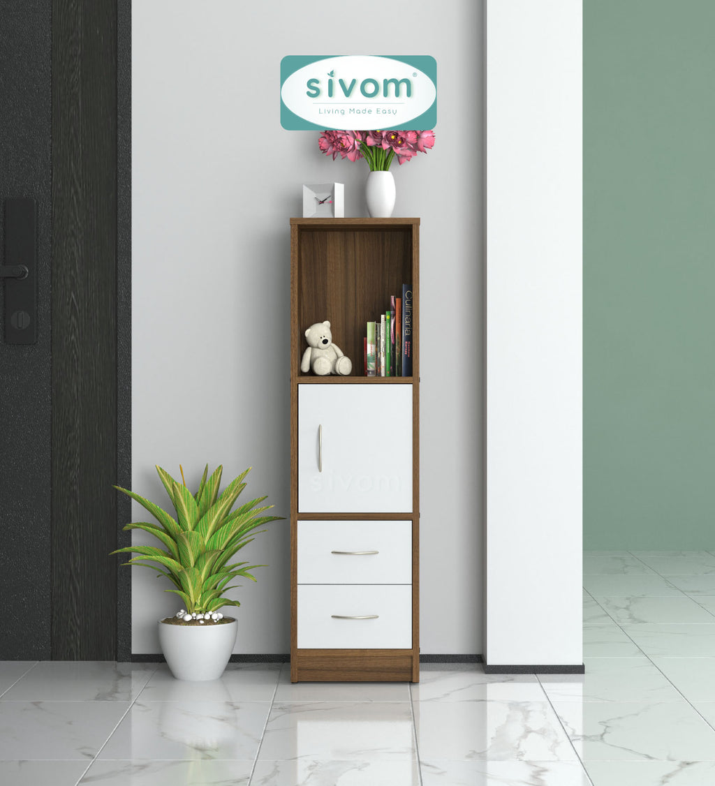 Sivom SIVOM Henry Multipurpose Storage Unit/ Engineered Wood Free Standing Cabinet for Modern Homes | Elegant Design & Premium Finish