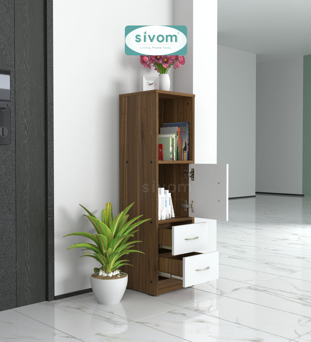 Sivom SIVOM Henry Multipurpose Storage Unit/ Engineered Wood Free Standing Cabinet for Modern Homes | Elegant Design & Premium Finish