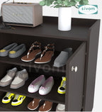 SIVOM Heritage Engineered Wood Shoe Rack (, 4 Shelves, Knock Down) for Modern Homes | Elegant Design & Premium Finish