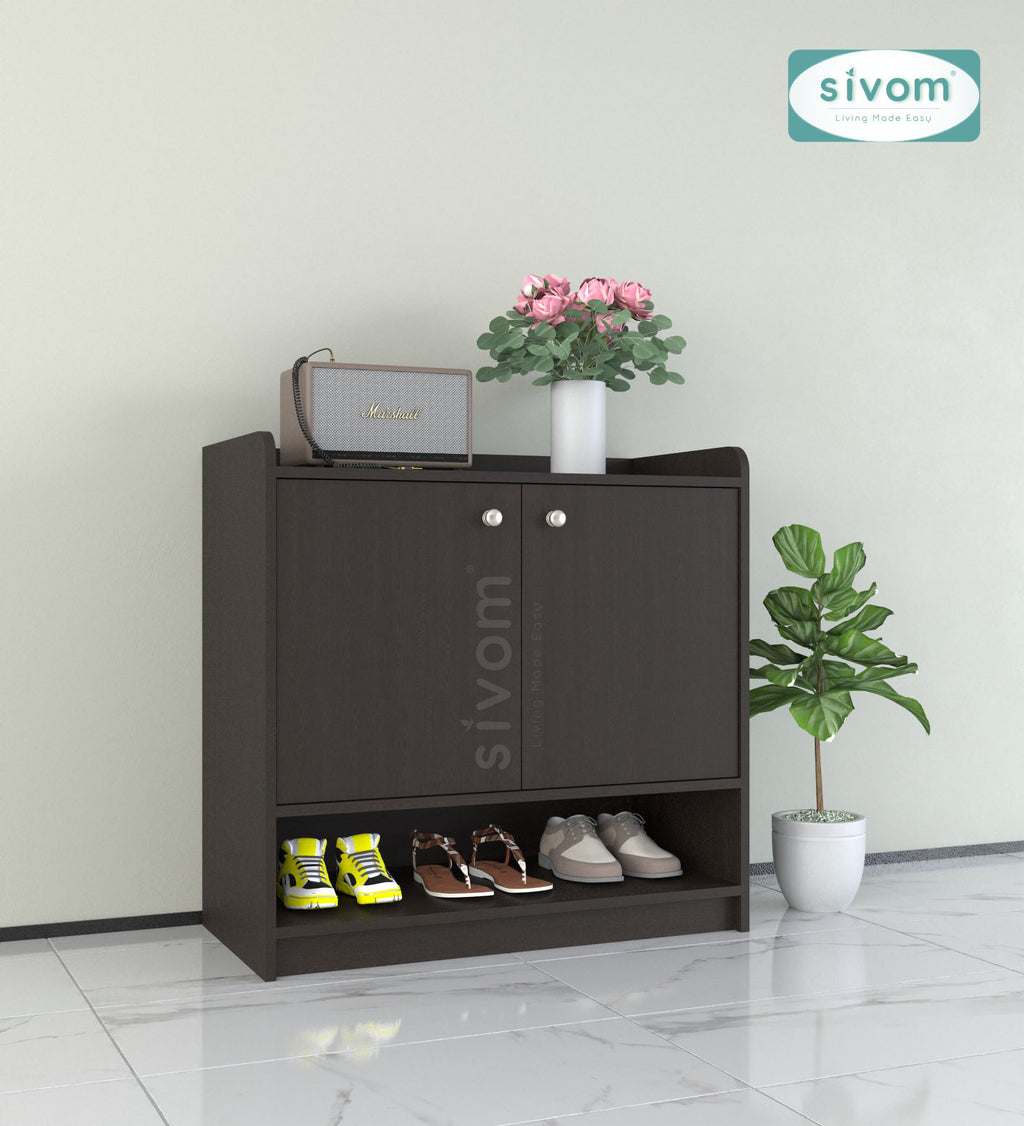 SIVOM Heritage Engineered Wood Shoe Rack (, 4 Shelves, Knock Down) for Modern Homes | Elegant Design & Premium Finish