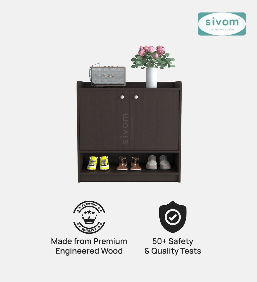 SIVOM Heritage Engineered Wood Shoe Rack (, 4 Shelves, Knock Down) for Modern Homes | Elegant Design & Premium Finish