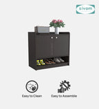 SIVOM Heritage Engineered Wood Shoe Rack (, 4 Shelves, Knock Down) for Modern Homes | Elegant Design & Premium Finish