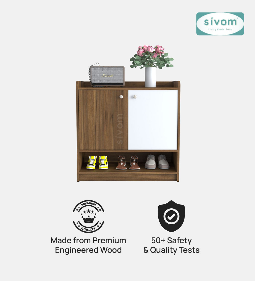 SIVOM Heritage Engineered Wood Shoe Rack (, 4 Shelves, Knock Down) for Modern Homes | Elegant Design & Premium Finish