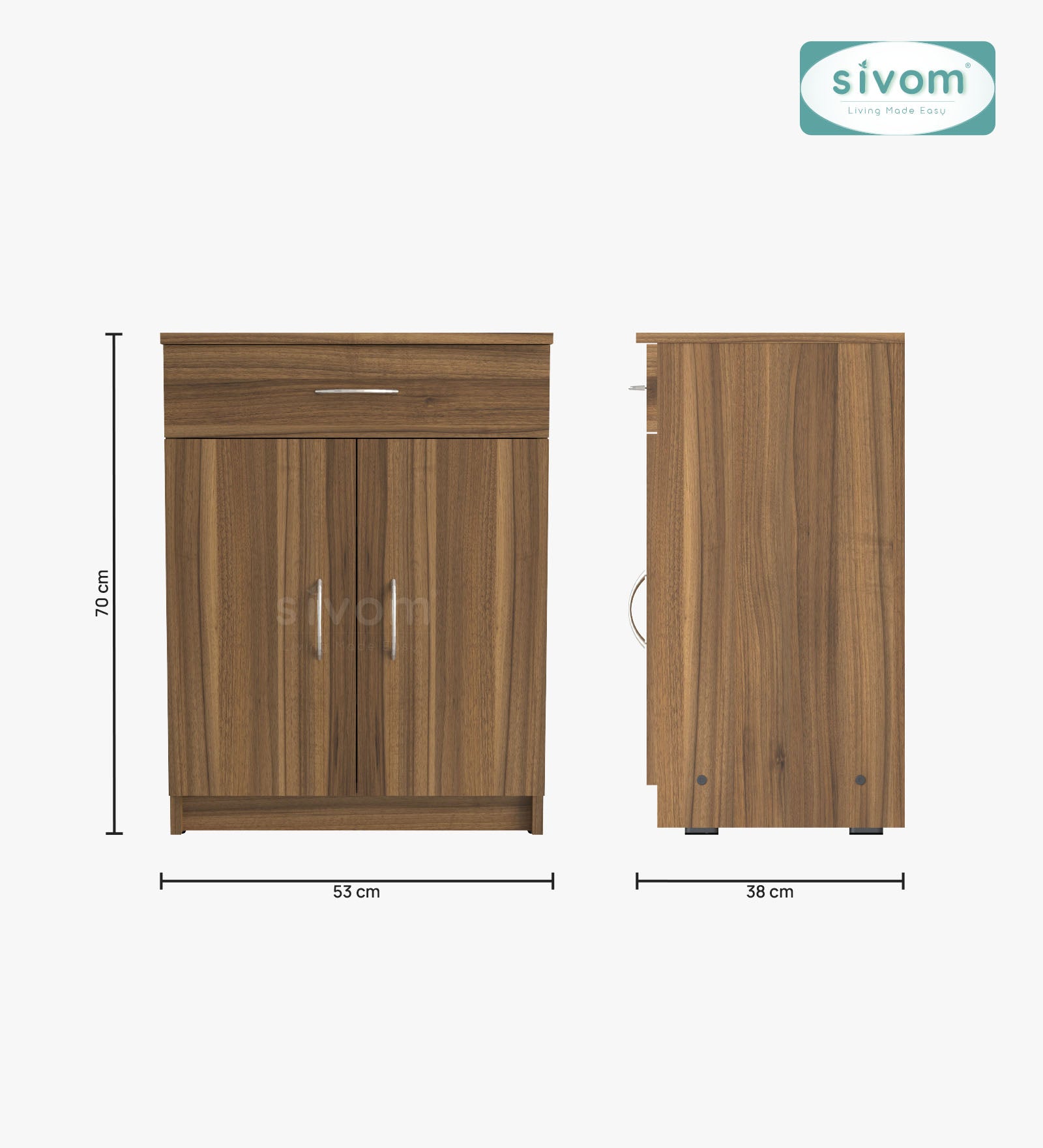Sivom SIVOM Hexon Engineered Wood Shoe Rack (, 4 Shelves, Knock Down) for Modern Homes | Elegant Design & Premium Finish