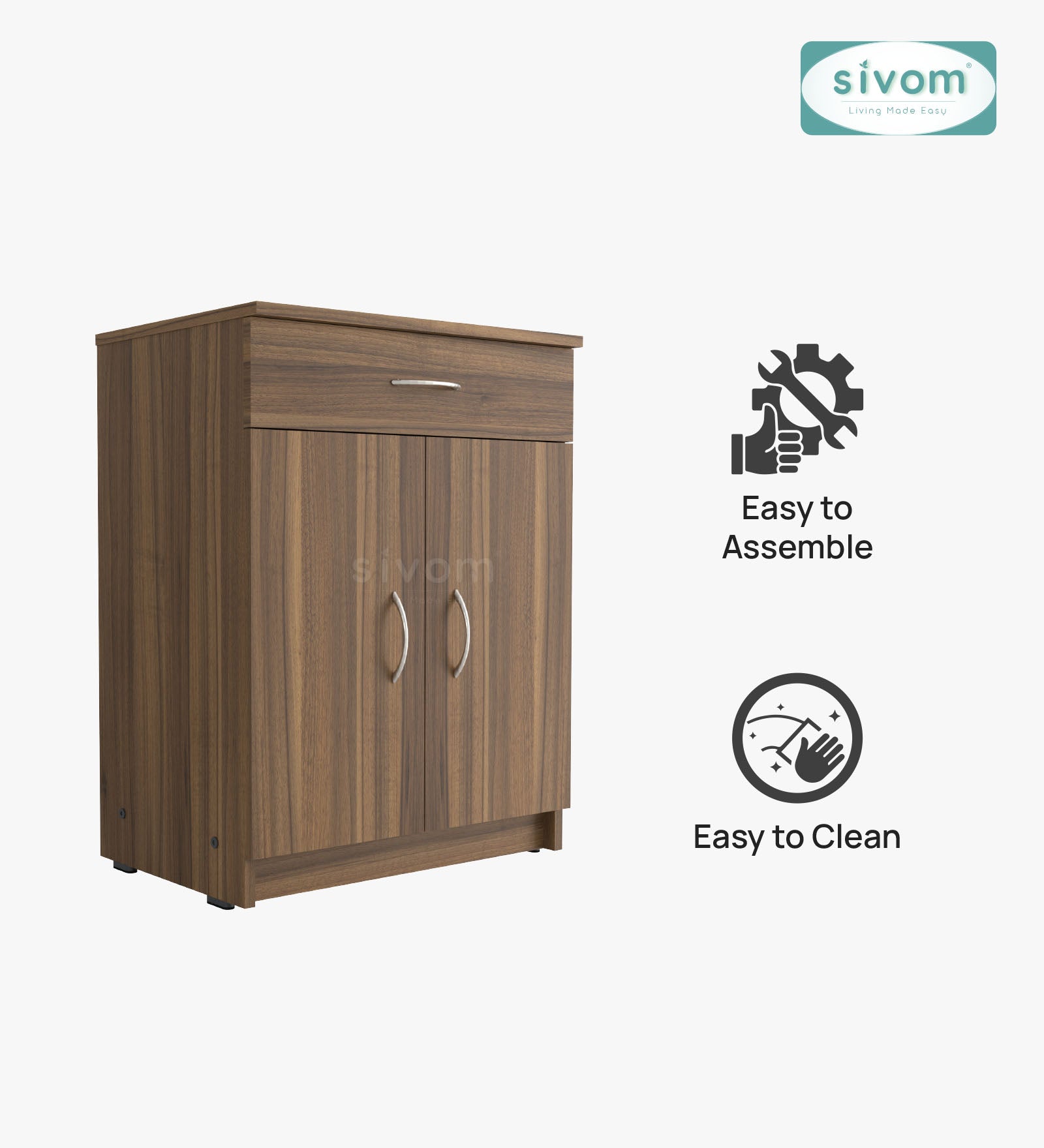 Sivom SIVOM Hexon Engineered Wood Shoe Rack (, 4 Shelves, Knock Down) for Modern Homes | Elegant Design & Premium Finish