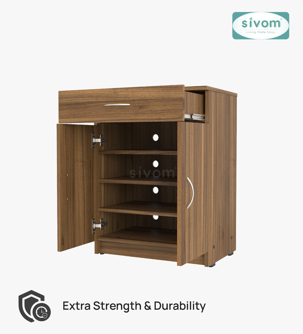 Sivom SIVOM Hexon Engineered Wood Shoe Rack (, 4 Shelves, Knock Down) for Modern Homes | Elegant Design & Premium Finish