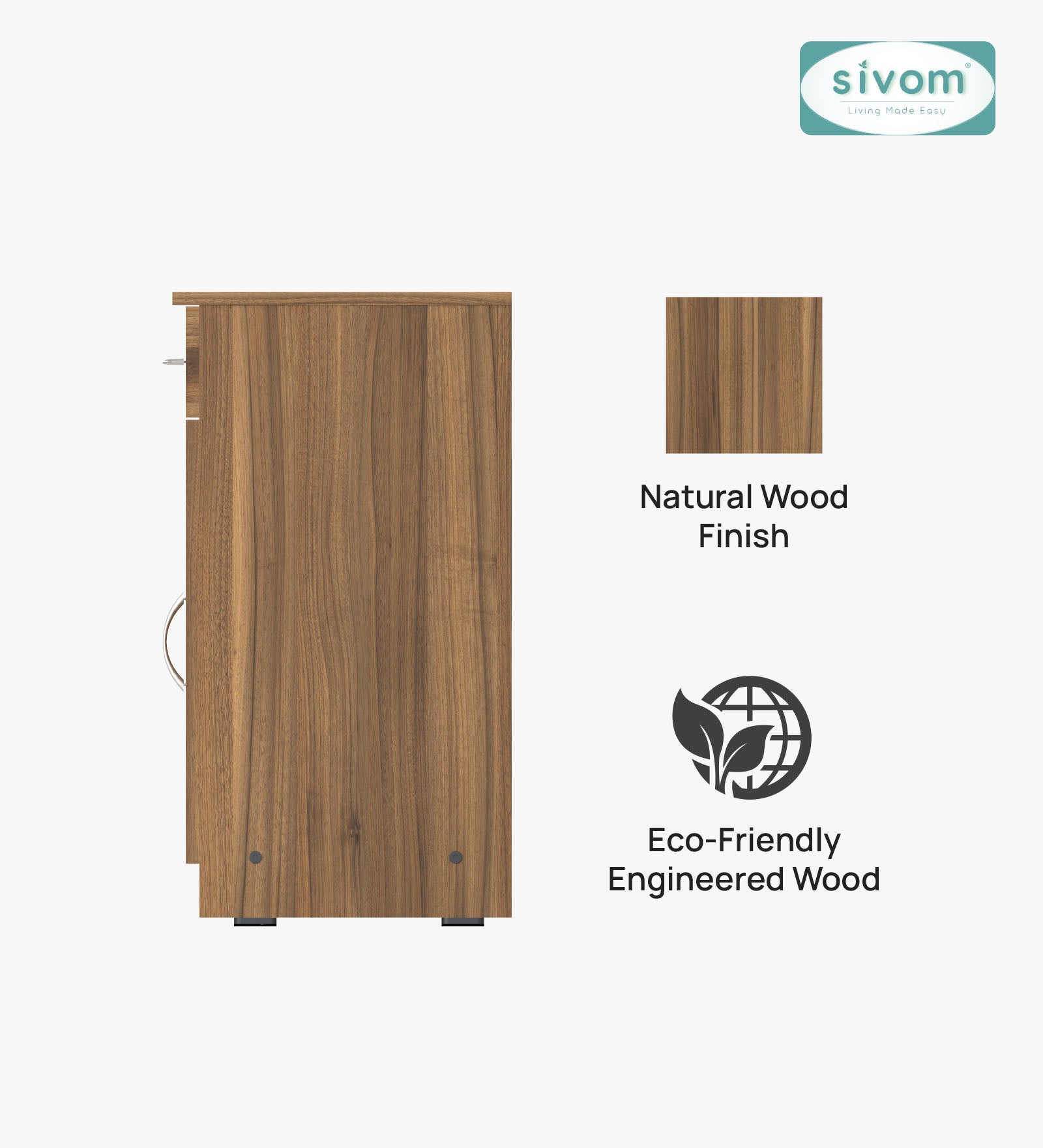 Sivom SIVOM Hexon Engineered Wood Shoe Rack (, 4 Shelves, Knock Down) for Modern Homes | Elegant Design & Premium Finish