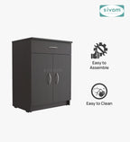 Sivom SIVOM Hexon Engineered Wood Shoe Rack (, 4 Shelves, Knock Down) for Modern Homes | Elegant Design & Premium Finish