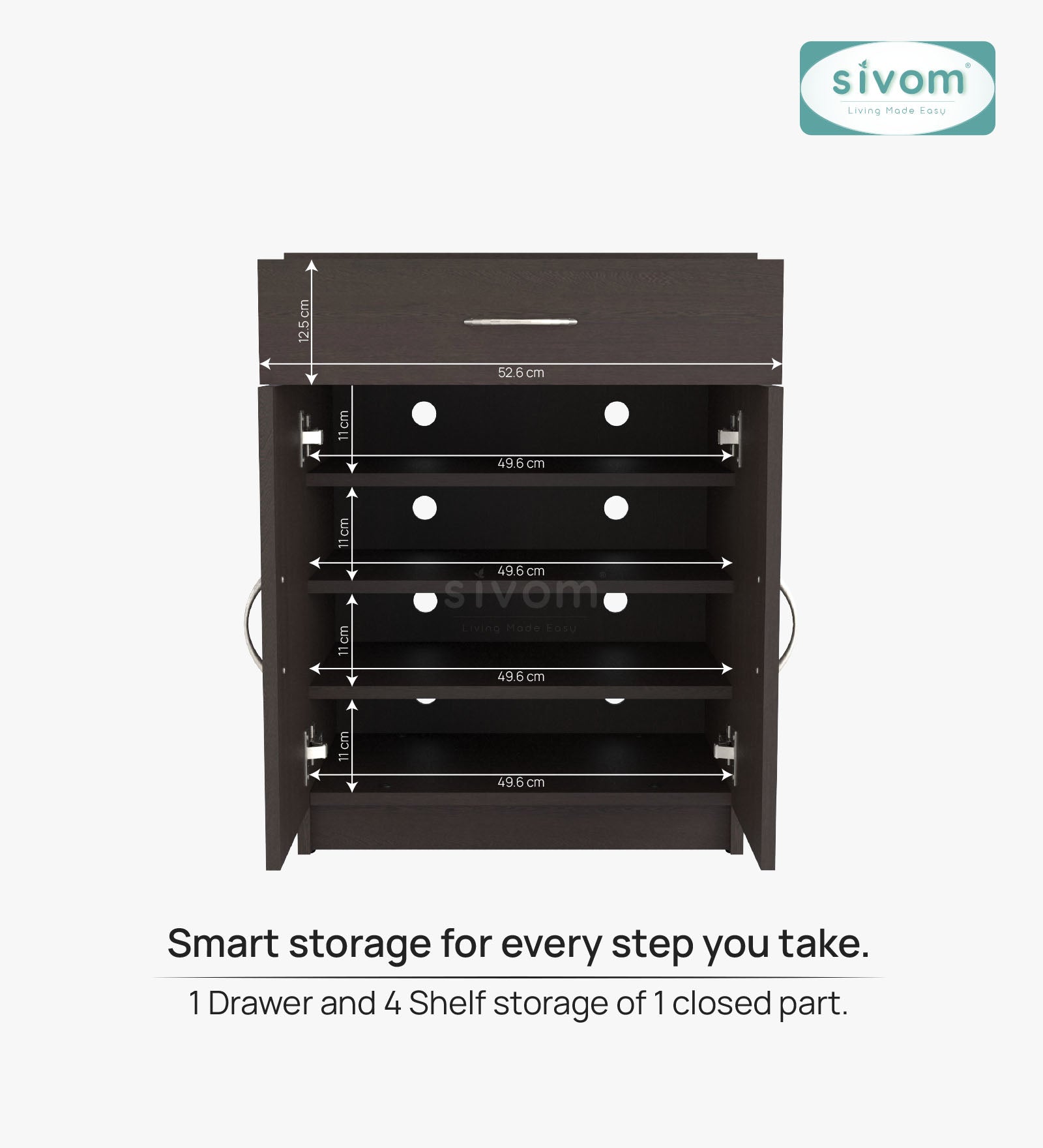 Sivom SIVOM Hexon Engineered Wood Shoe Rack (, 4 Shelves, Knock Down) for Modern Homes | Elegant Design & Premium Finish