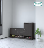 SIVOM Highland Engineered Wood Shoe Rack (, 4 Shelves, Knock Down) for Modern Homes | Elegant Design & Premium Finish