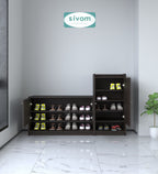 SIVOM Highland Engineered Wood Shoe Rack (, 4 Shelves, Knock Down) for Modern Homes | Elegant Design & Premium Finish