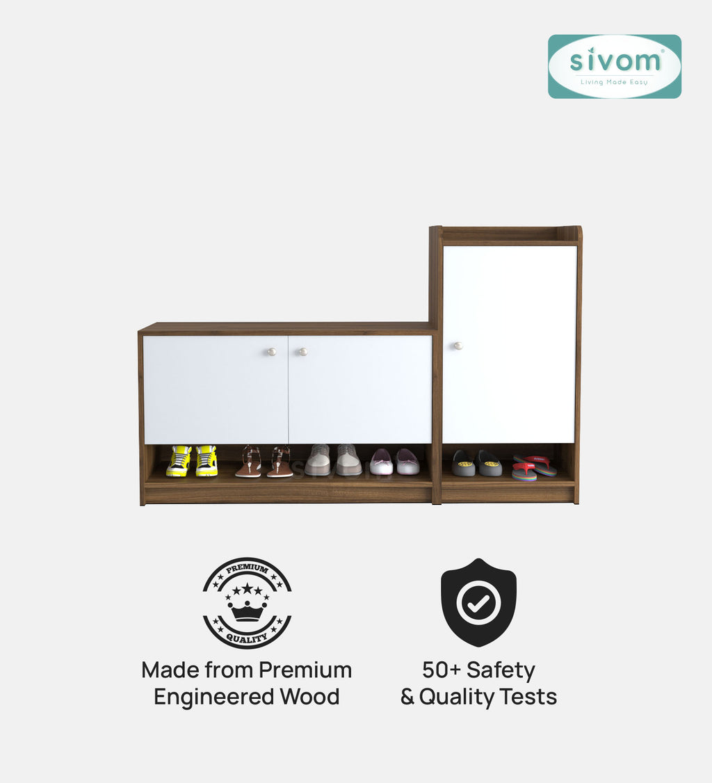 SIVOM Highland Engineered Wood Shoe Rack (, 4 Shelves, Knock Down) for Modern Homes | Elegant Design & Premium Finish