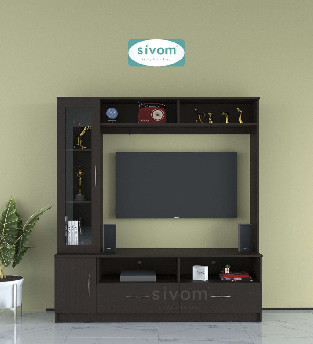 Sivom SIVOM Holland Multipurpose TV Unit fits upto 43 inch with Storage Engineered Wood TV Entertainment Unit for Modern Homes | Elegant Design & Premium Finish