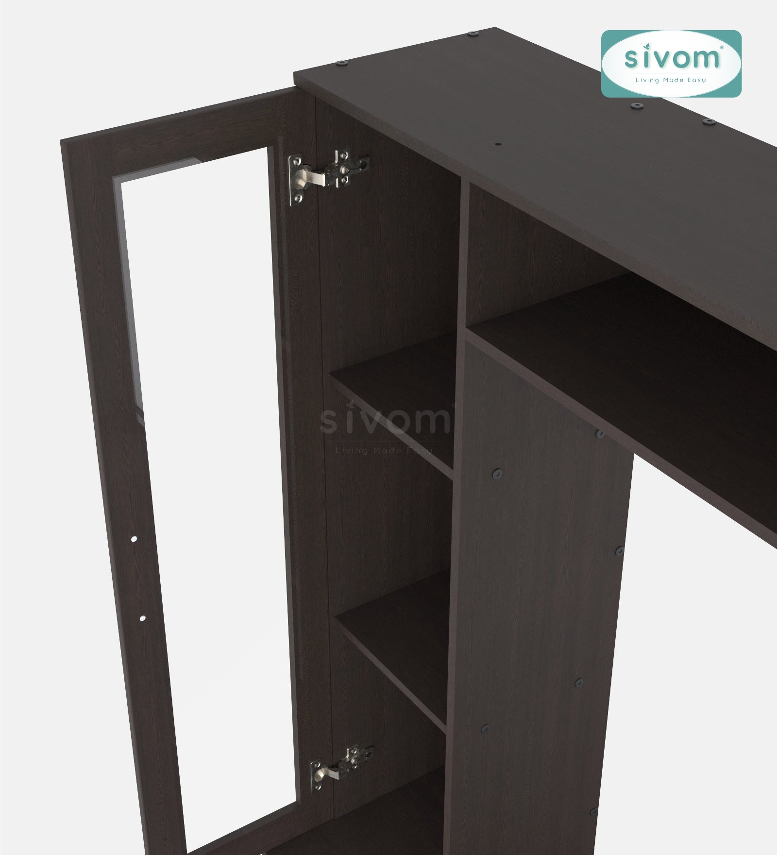 Sivom SIVOM Holland Multipurpose TV Unit fits upto 43 inch with Storage Engineered Wood TV Entertainment Unit for Modern Homes | Elegant Design & Premium Finish