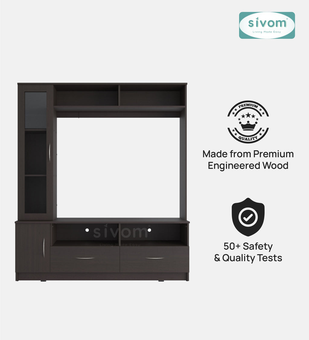 Sivom SIVOM Holland Multipurpose TV Unit fits upto 43 inch with Storage Engineered Wood TV Entertainment Unit for Modern Homes | Elegant Design & Premium Finish