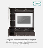 Sivom SIVOM Holland Multipurpose TV Unit fits upto 43 inch with Storage Engineered Wood TV Entertainment Unit for Modern Homes | Elegant Design & Premium Finish