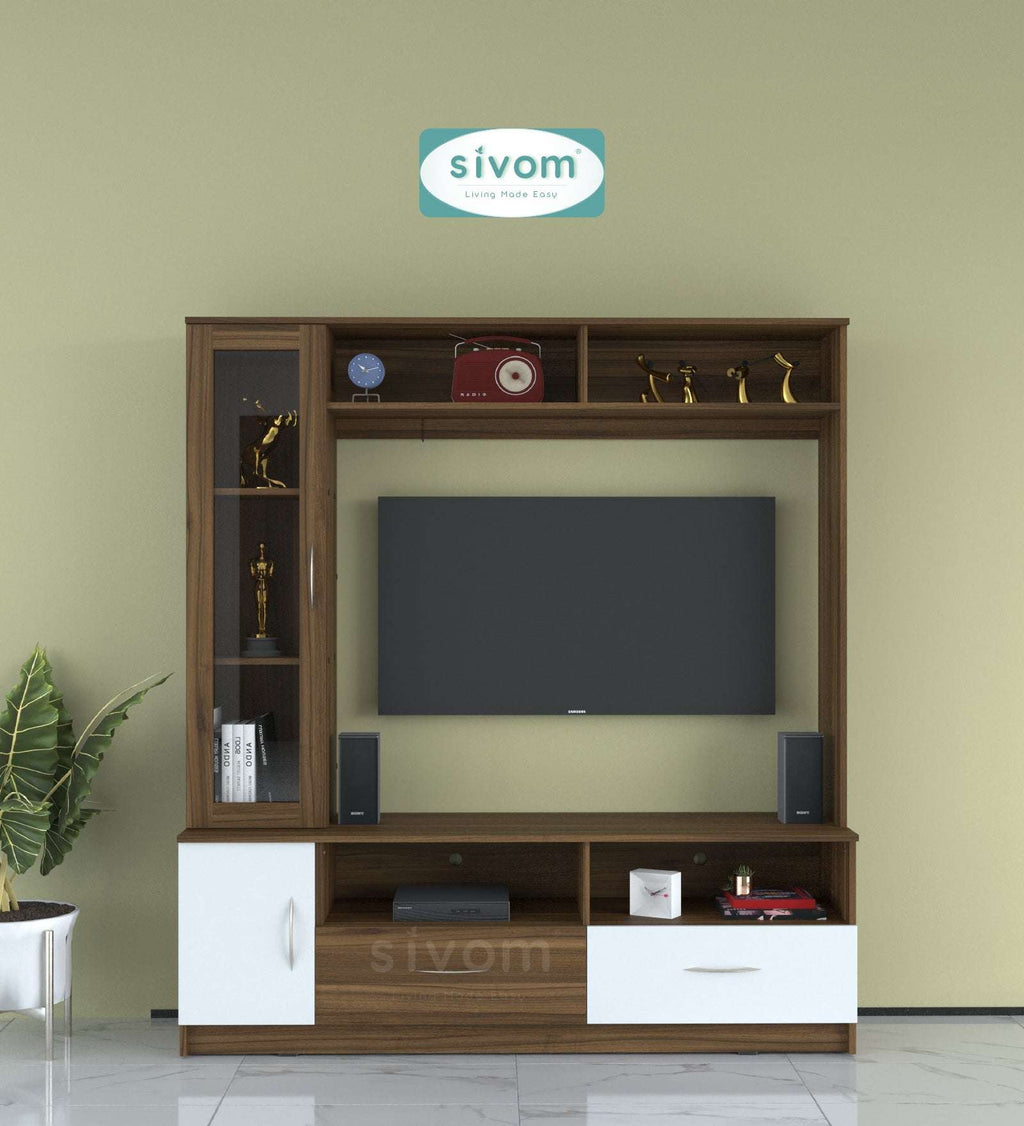 Sivom SIVOM Holland Multipurpose TV Unit fits upto 43 inch with Storage Engineered Wood TV Entertainment Unit for Modern Homes | Elegant Design & Premium Finish