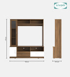 Sivom SIVOM Holland Multipurpose TV Unit fits upto 43 inch with Storage Engineered Wood TV Entertainment Unit for Modern Homes | Elegant Design & Premium Finish