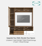 Sivom SIVOM Holland Multipurpose TV Unit fits upto 43 inch with Storage Engineered Wood TV Entertainment Unit for Modern Homes | Elegant Design & Premium Finish