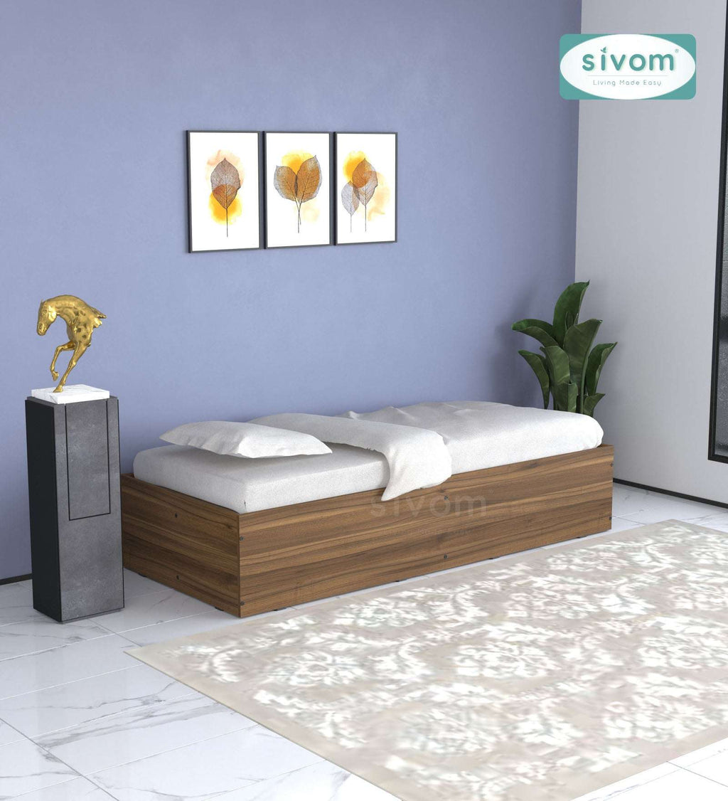 Sivom SIVOM Imperial Multipurpose Diwan/Single Bed with Storage Engineered Wood Single Box Bed for Modern Homes | Elegant Design & Premium Finish