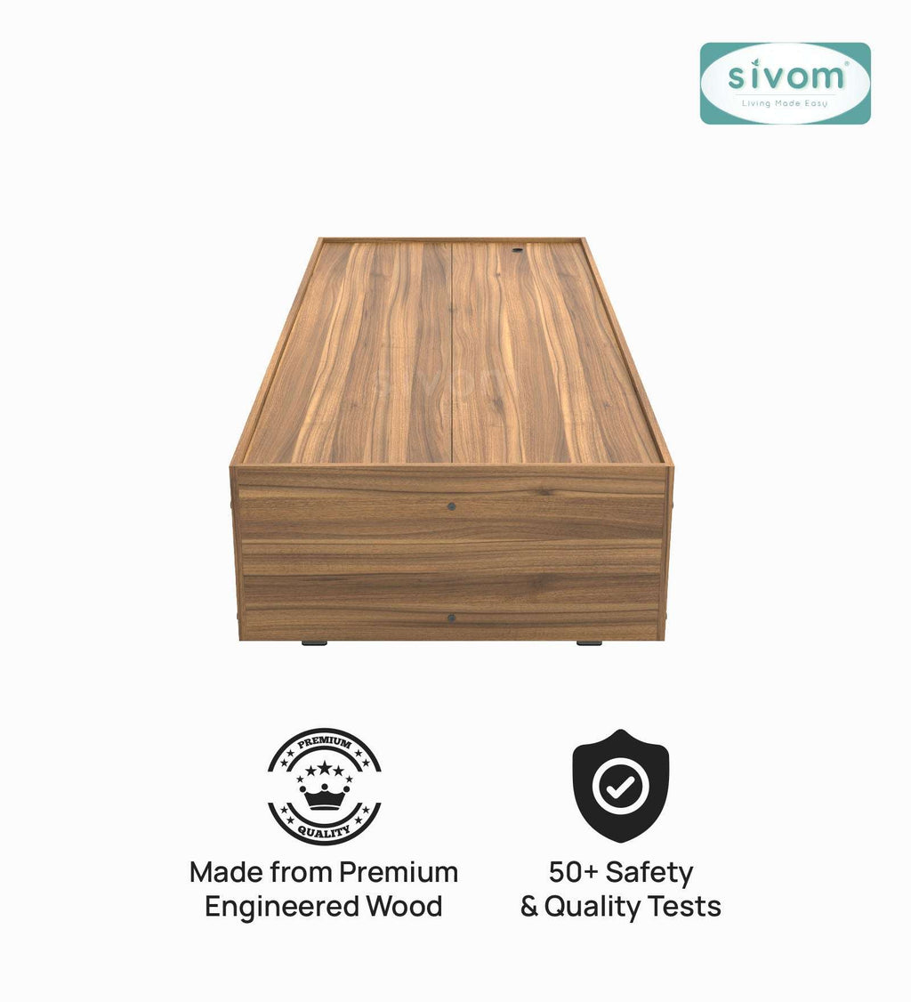 Sivom SIVOM Imperial Multipurpose Diwan/Single Bed with Storage Engineered Wood Single Box Bed for Modern Homes | Elegant Design & Premium Finish