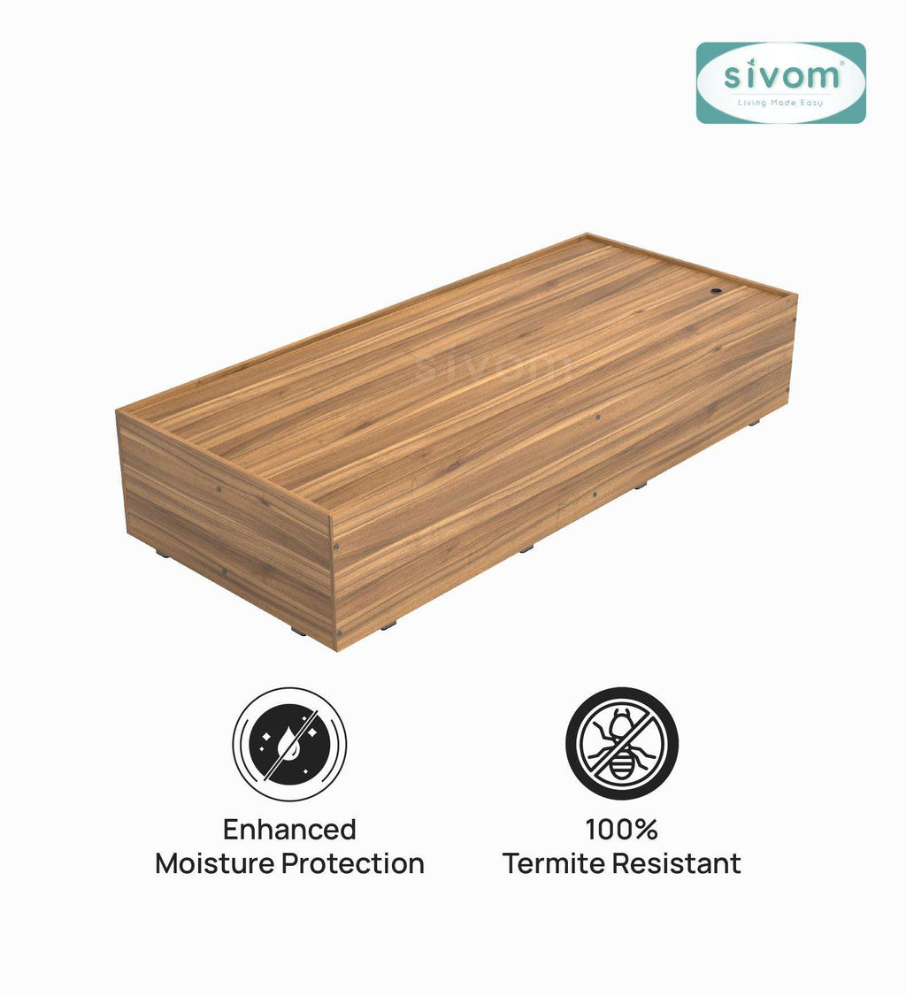 Sivom SIVOM Imperial Multipurpose Diwan/Single Bed with Storage Engineered Wood Single Box Bed for Modern Homes | Elegant Design & Premium Finish