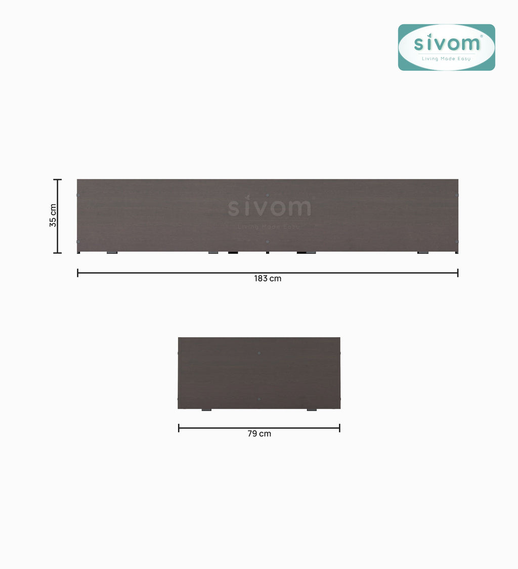Sivom SIVOM Imperial Multipurpose Diwan/Single Bed with Storage Engineered Wood Single Box Bed for Modern Homes | Elegant Design & Premium Finish