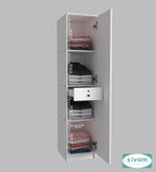 Sivom SIVOM JENNIFER Multipurpose 1 Door Wardrobe / Spacious 4 Shelves with Drawer Engineered Wood 1 Door Wardrobe for Modern Homes | Elegant Design & Premium Finish