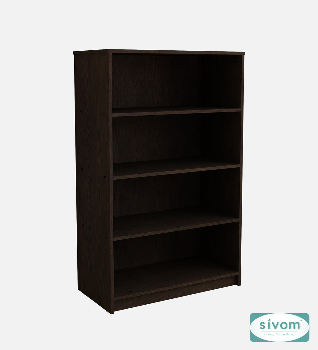 Sivom SIVOM Urbane Multipurpose Storage Rack/Study/Home/Office Engineered Wood Open Book Shelf (Finish Color - Dark Wenge, Knock Down) for Modern Homes | Elegant Design & Premium Finish
