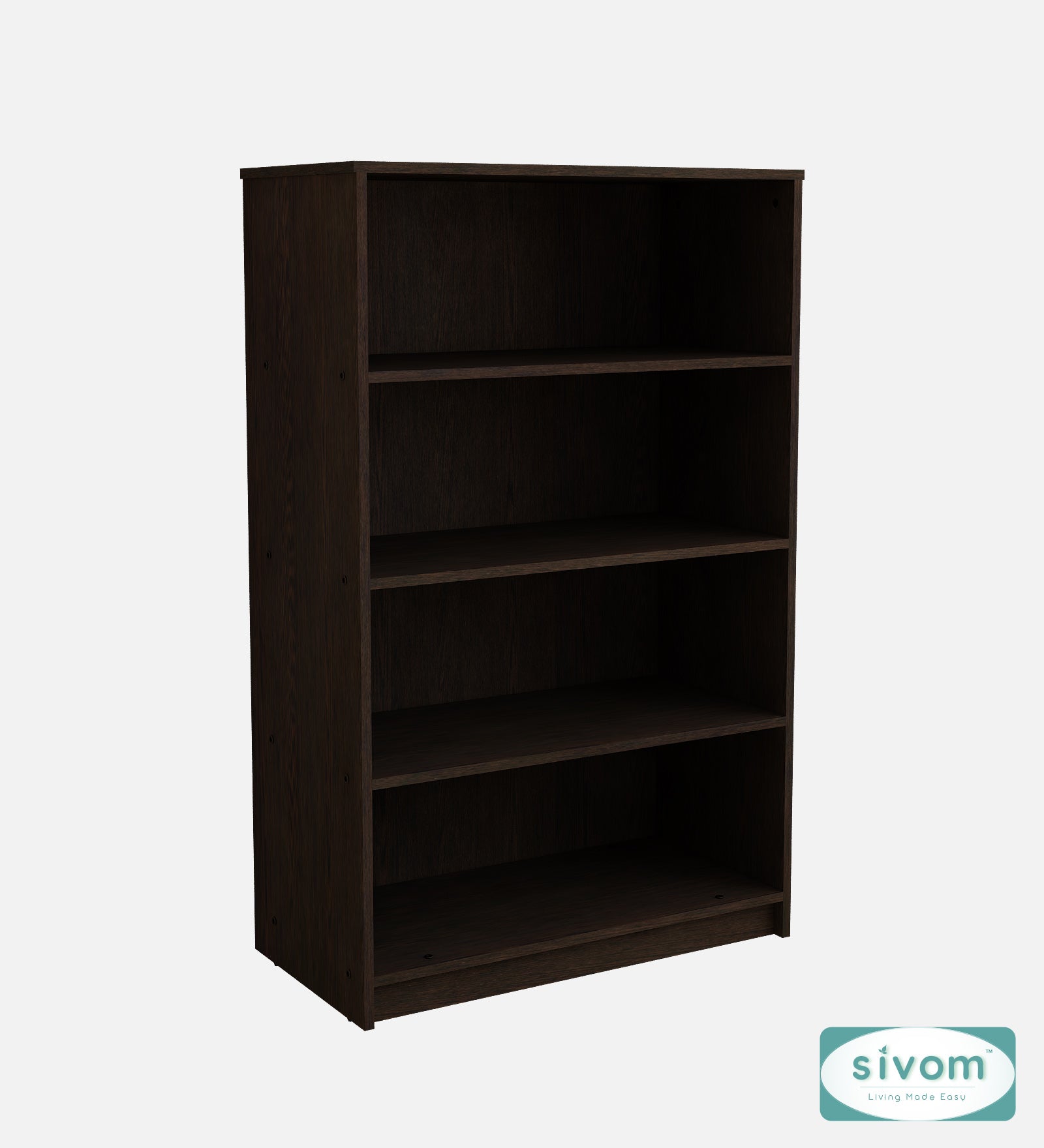 Sivom SIVOM Urbane Multipurpose Storage Rack/Study/Home/Office Engineered Wood Open Book Shelf (Finish Color - Dark Wenge, Knock Down) for Modern Homes | Elegant Design & Premium Finish