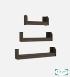 Sivom SIVOM REMI Multipurpose Modular Wall Racks/Shelves/Organiser/Décor Particle Board Wall Shelf (Number of Shelves - 3, ) for Modern Homes | Elegant Design & Premium Finish