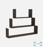 Sivom SIVOM KITE Multipurpose Modular Wall Racks/Shelves/Organiser/Décor Particle Board Wall Shelf (Number of Shelves - 3, ) for Modern Homes | Elegant Design & Premium Finish