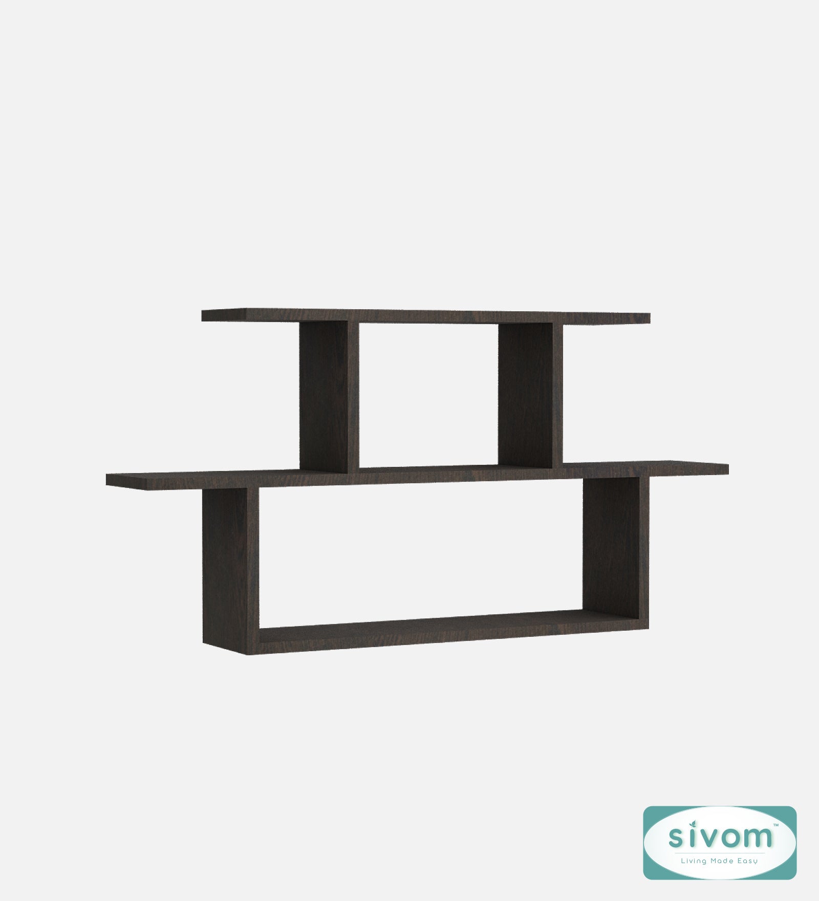 Sivom SIVOM ETHAN Multipurpose Modular Wall Racks/Shelves/Organiser/Décor Particle Board Wall Shelf (Number of Shelves - 5, ) for Modern Homes | Elegant Design & Premium Finish